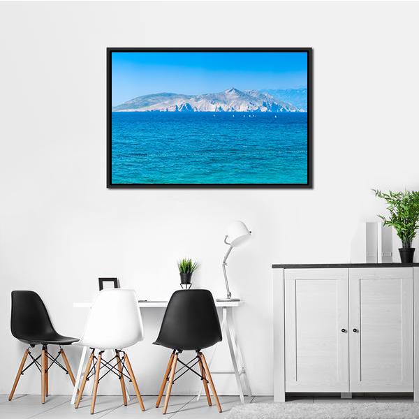 Adriatic Island Krk Canvas Wall Art-3 Horizontal-Gallery Wrap-25&quot; x 16&quot;-Tiaracle
