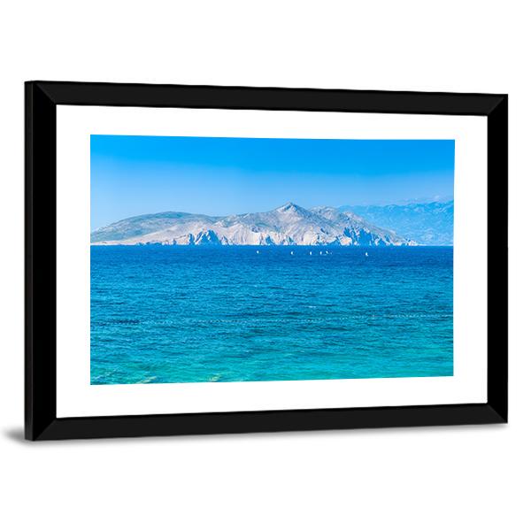 Adriatic Island Krk Canvas Wall Art-3 Horizontal-Gallery Wrap-25" x 16"-Tiaracle