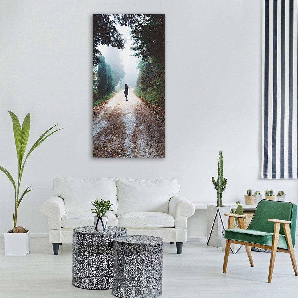 Adventure In Road Vertical Canvas Wall Art-3 Vertical-Gallery Wrap-12" x 25"-Tiaracle