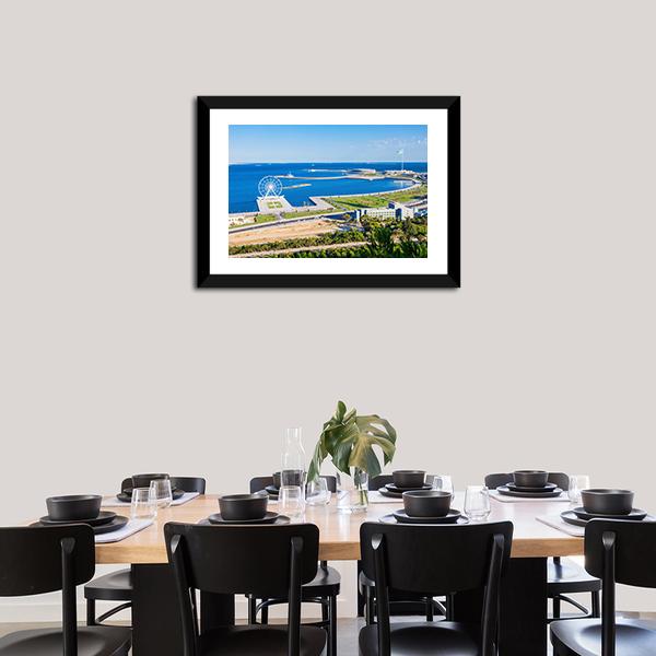 Aerial View Of Baku Panoramic Canvas Wall Art-1 Piece-36" x 12"-Tiaracle