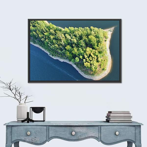 Aerial View Of Coast Canvas Wall Art-3 Horizontal-Gallery Wrap-25" x 16"-Tiaracle