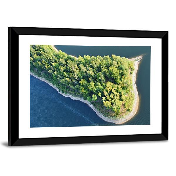 Aerial View Of Coast Canvas Wall Art-3 Horizontal-Gallery Wrap-25" x 16"-Tiaracle