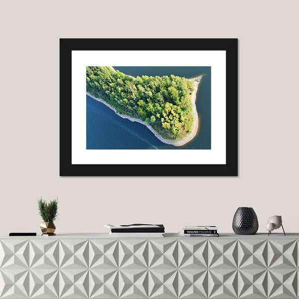 Aerial View Of Coast Canvas Wall Art-3 Horizontal-Gallery Wrap-25" x 16"-Tiaracle