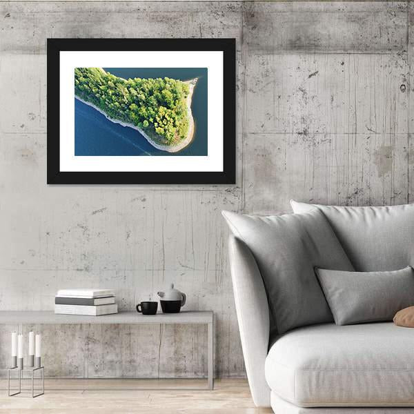 Aerial View Of Coast Canvas Wall Art-3 Horizontal-Gallery Wrap-25" x 16"-Tiaracle
