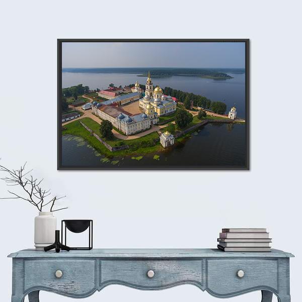 Aerial View Of Nilo-Stolobensky Canvas Wall Art-1 Piece-Floating Frame-24" x 16"-Tiaracle