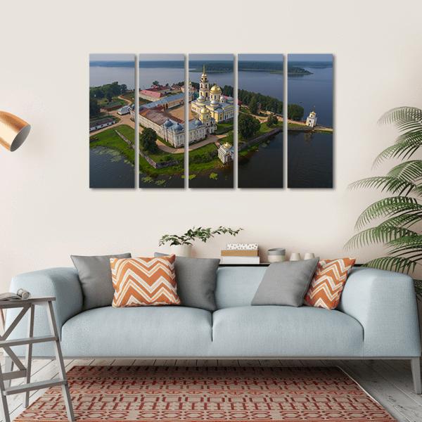 Aerial View Of Nilo-Stolobensky Canvas Wall Art-5 Horizontal-Gallery Wrap-22" x 12"-Tiaracle