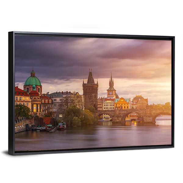 Aerial View Of Old Town Pier Canvas Wall Art-5 Horizontal-Gallery Wrap-22" x 12"-Tiaracle