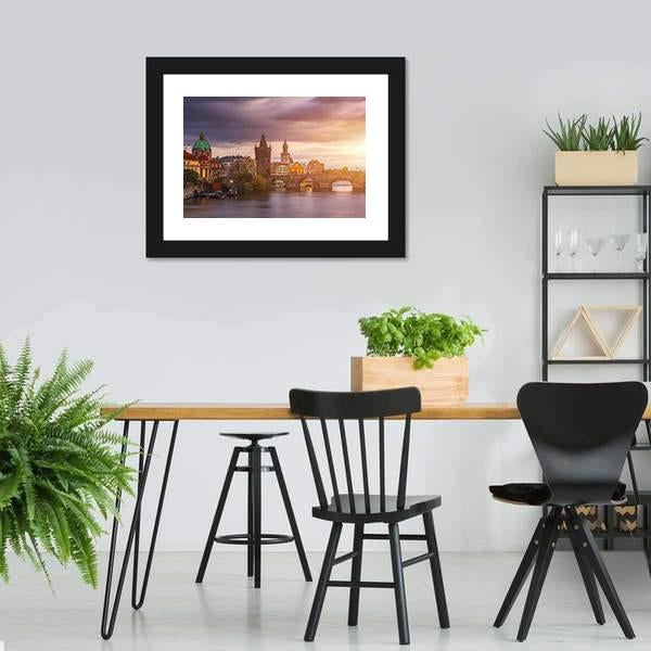 Aerial View Of Old Town Pier Panoramic Canvas Wall Art-1 Piece-36" x 12"-Tiaracle