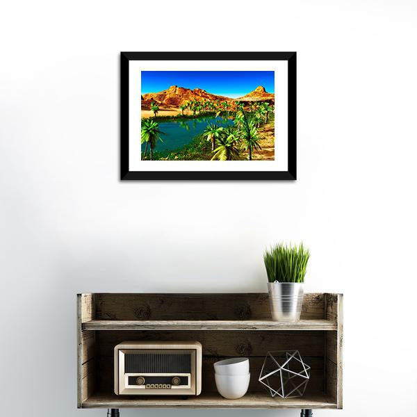 African Oasis Canvas Wall Art-1 Piece-Framed Print-20" x 16"-Tiaracle