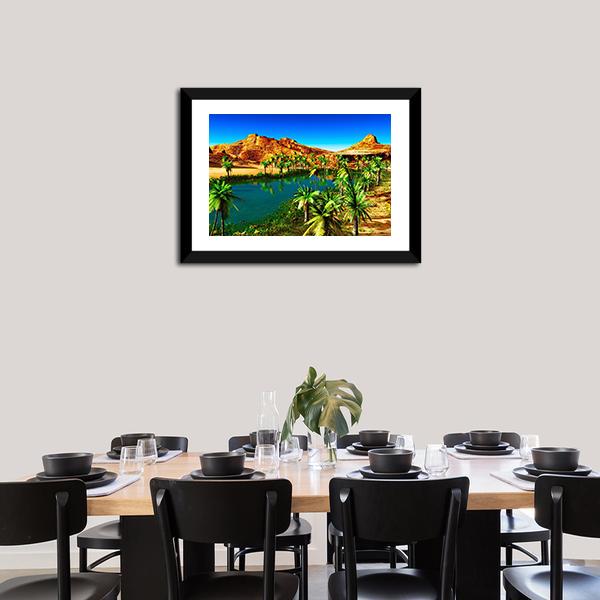 African Oasis Canvas Wall Art-3 Horizontal-Gallery Wrap-25" x 16"-Tiaracle