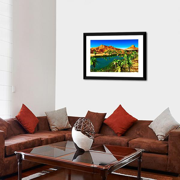 African Oasis Canvas Wall Art-3 Horizontal-Gallery Wrap-25" x 16"-Tiaracle