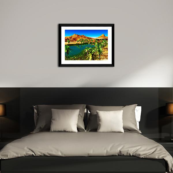 African Oasis Canvas Wall Art-3 Horizontal-Gallery Wrap-25" x 16"-Tiaracle