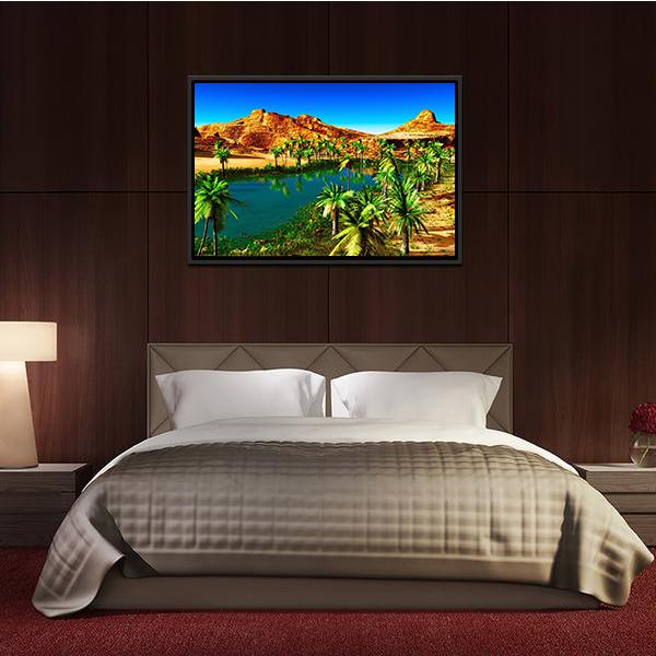 African Oasis Panoramic Canvas Wall Art-1 Piece-36" x 12"-Tiaracle