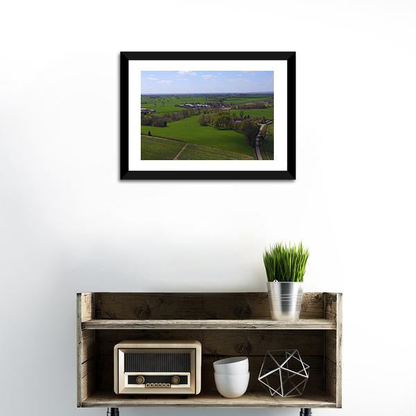 Agriculture Fields And Farms Panoramic Canvas Wall Art-1 Piece-36" x 12"-Tiaracle