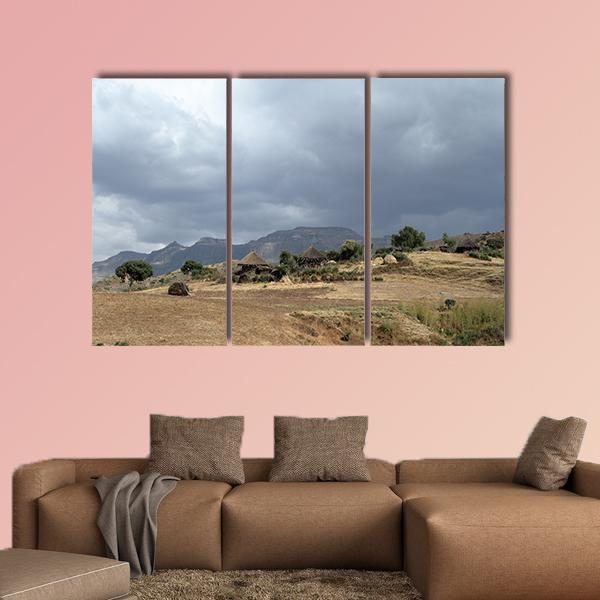 Agriculture In Africa Canvas Wall Art-3 Horizontal-Gallery Wrap-37&quot; x 24&quot;-Tiaracle