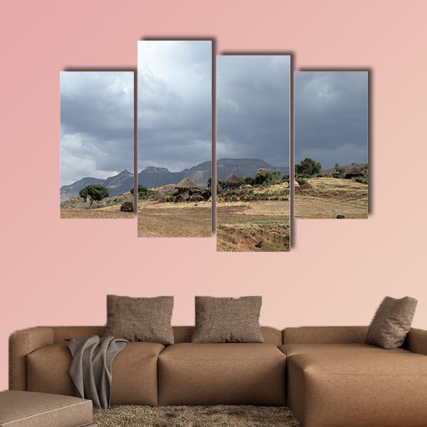 Agriculture In Africa Canvas Wall Art-4 Pop-Gallery Wrap-50&quot; x 32&quot;-Tiaracle