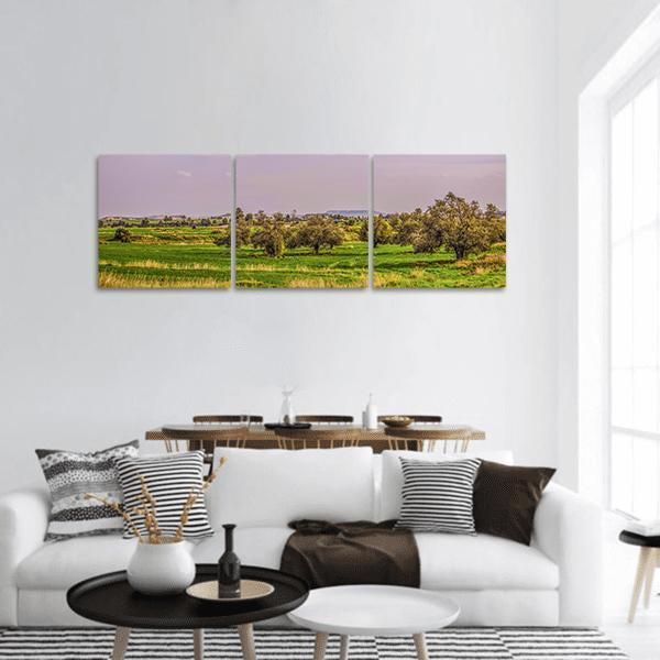 Agriculture Landscape Panoramic Canvas Wall Art-1 Piece-36" x 12"-Tiaracle