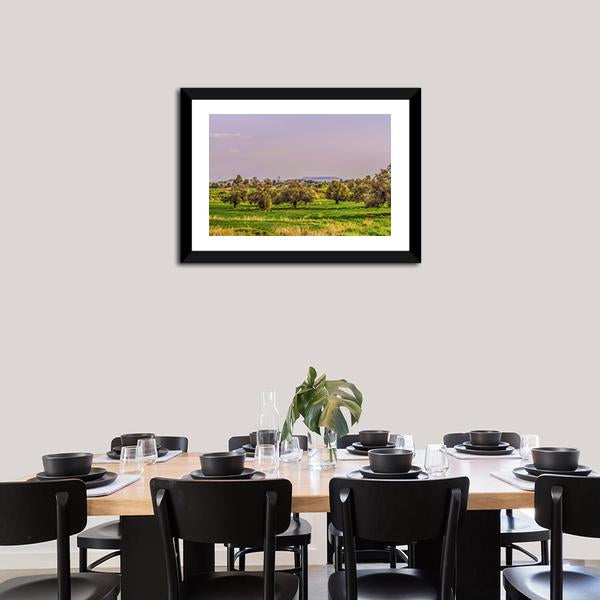 Agriculture Landscape Panoramic Canvas Wall Art-1 Piece-36" x 12"-Tiaracle