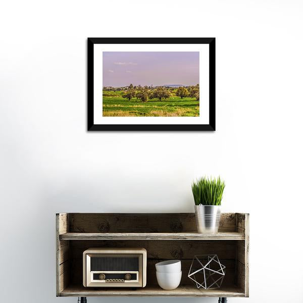 Agriculture Landscape Panoramic Canvas Wall Art-1 Piece-36" x 12"-Tiaracle