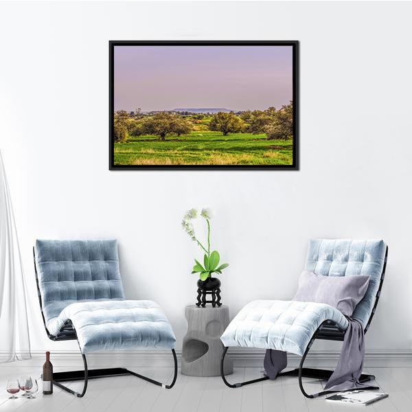 Agriculture Landscape Panoramic Canvas Wall Art-1 Piece-36" x 12"-Tiaracle