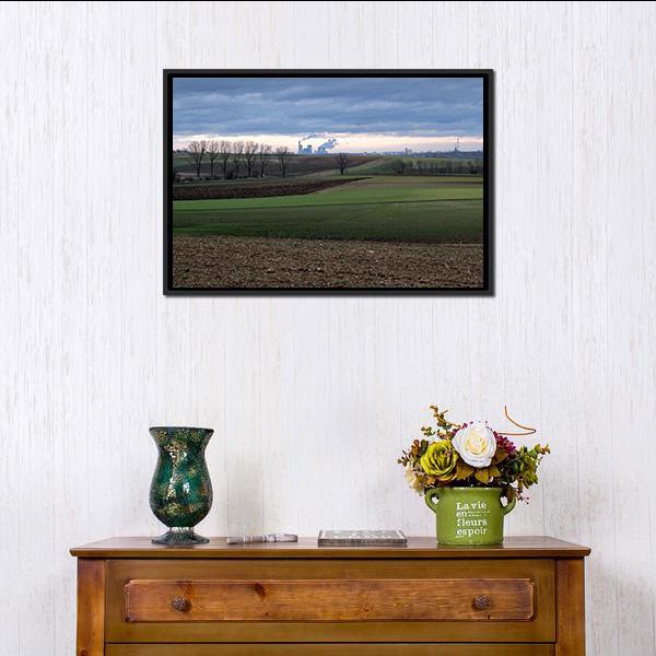 Agriculture Village Panoramic Canvas Wall Art-1 Piece-36" x 12"-Tiaracle