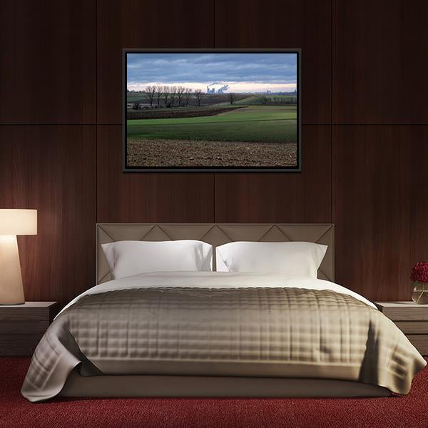 Agriculture Village Panoramic Canvas Wall Art-1 Piece-36" x 12"-Tiaracle