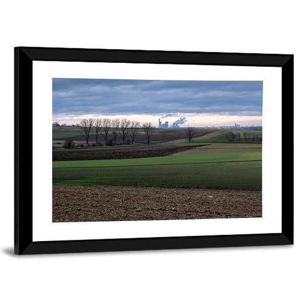 Agriculture Village Panoramic Canvas Wall Art-1 Piece-36" x 12"-Tiaracle