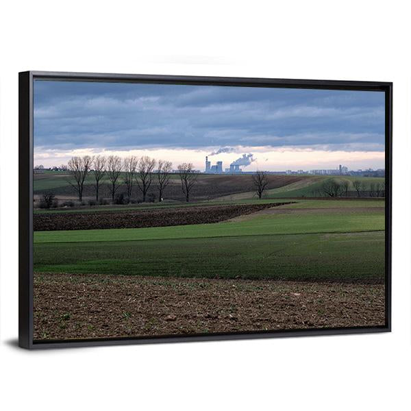 Agriculture Village Panoramic Canvas Wall Art-1 Piece-36" x 12"-Tiaracle