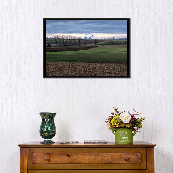 Agriculture Village Panoramic Canvas Wall Art-1 Piece-36" x 12"-Tiaracle