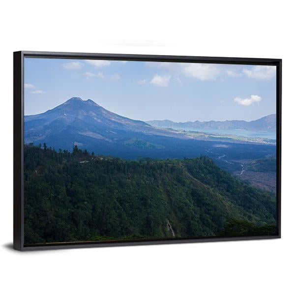 Agung Mountain Canvas Wall Art-3 Horizontal-Gallery Wrap-25" x 16"-Tiaracle