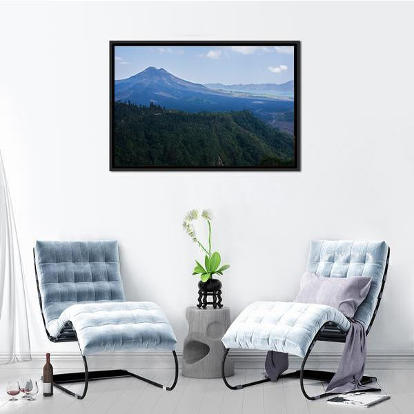 Agung Mountain Canvas Wall Art-3 Horizontal-Gallery Wrap-25" x 16"-Tiaracle