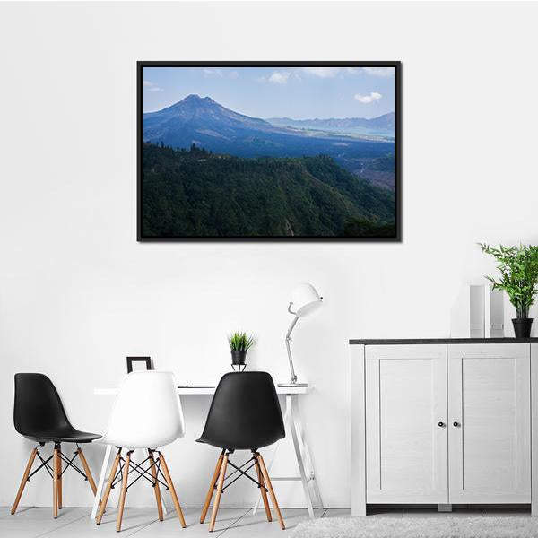 Agung Mountain Canvas Wall Art-3 Horizontal-Gallery Wrap-25" x 16"-Tiaracle
