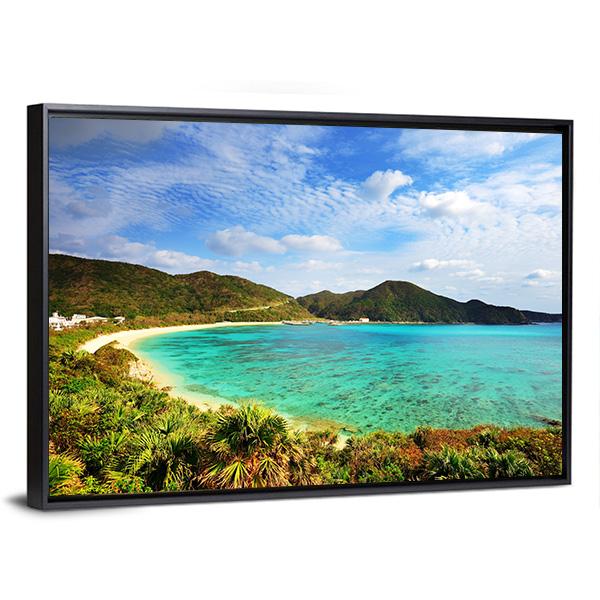 Aharen Beach Canvas Wall Art-3 Horizontal-Gallery Wrap-25" x 16"-Tiaracle