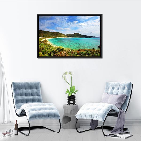 Aharen Beach Canvas Wall Art-3 Horizontal-Gallery Wrap-25" x 16"-Tiaracle
