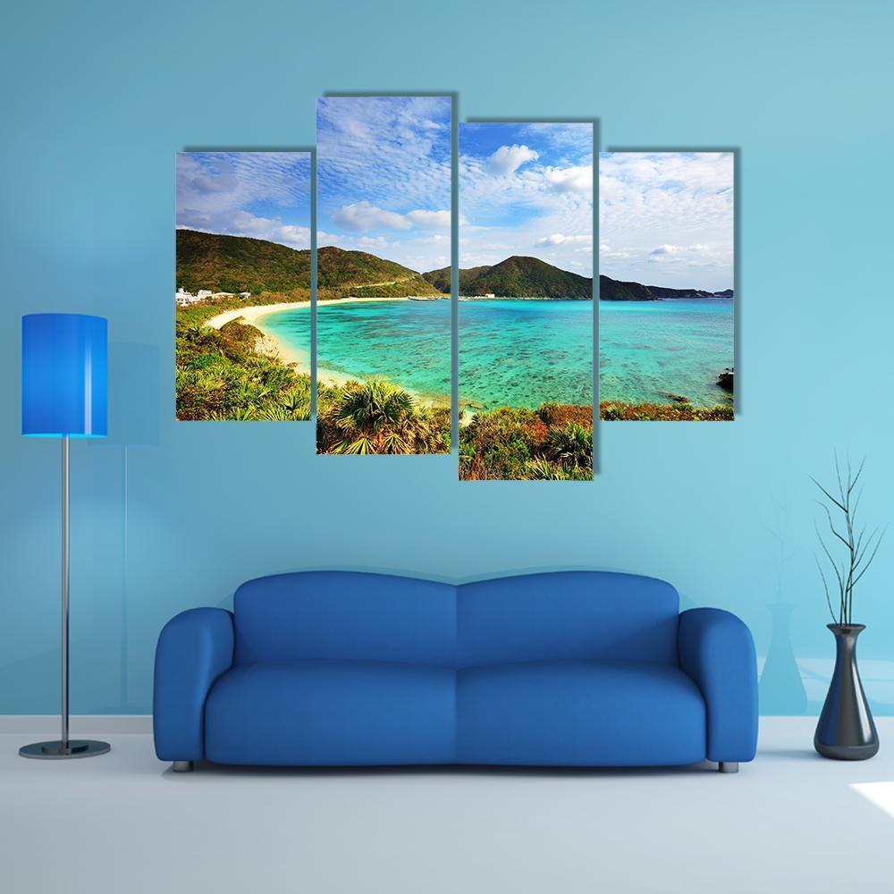 Aharen Beach Canvas Wall Art-4 Pop-Gallery Wrap-50" x 32"-Tiaracle