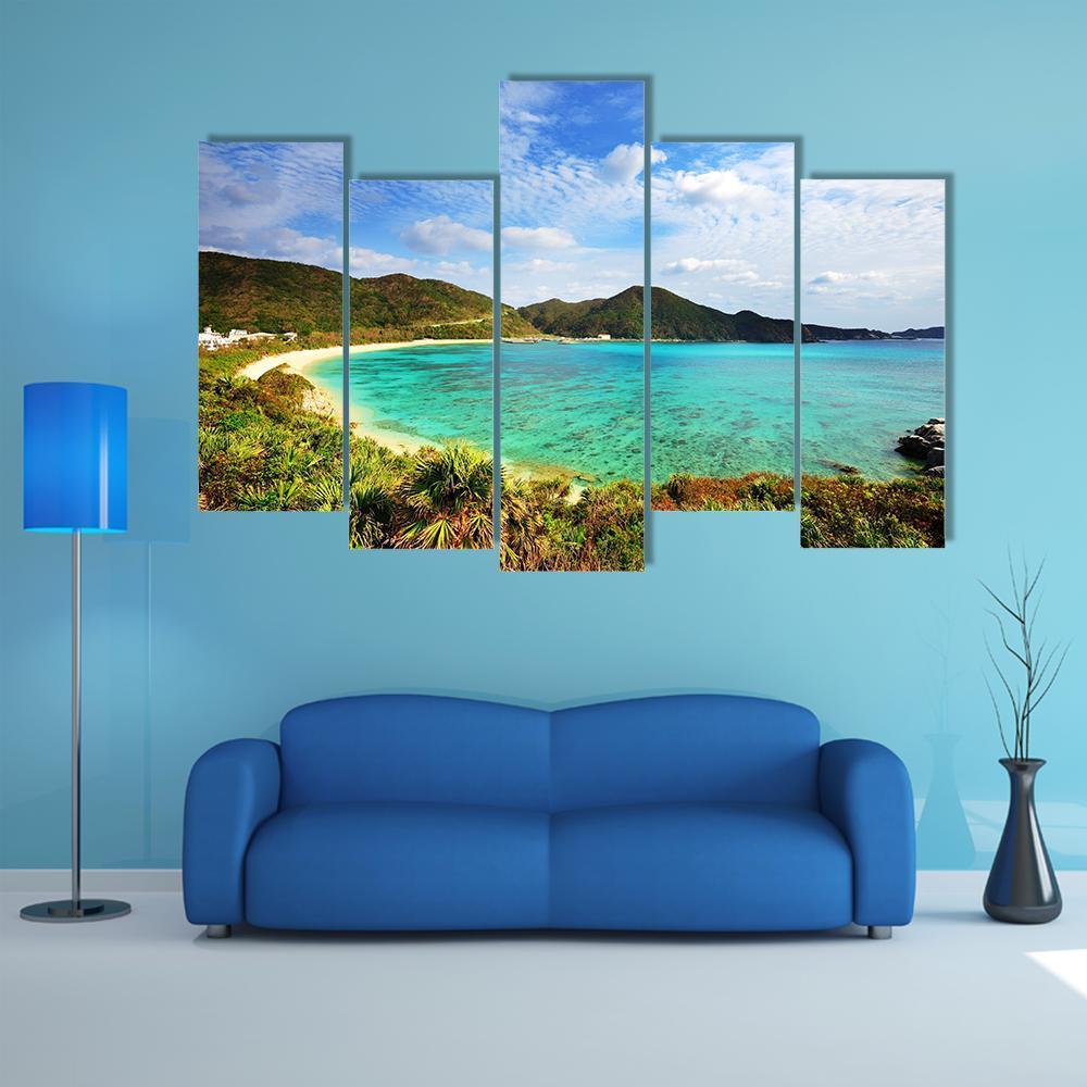 Aharen Beach Canvas Wall Art-5 Pop-Gallery Wrap-47" x 32"-Tiaracle