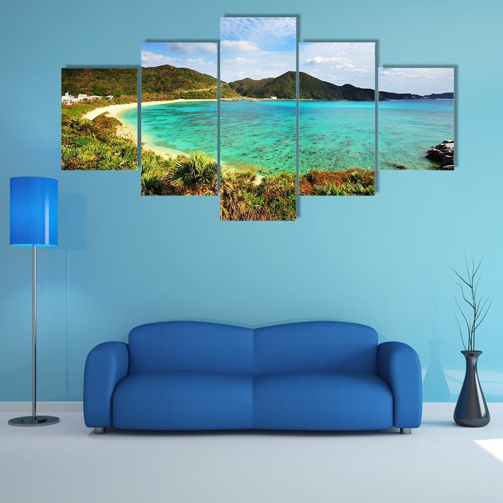 Aharen Beach Canvas Wall Art-5 Star-Gallery Wrap-62" x 32"-Tiaracle