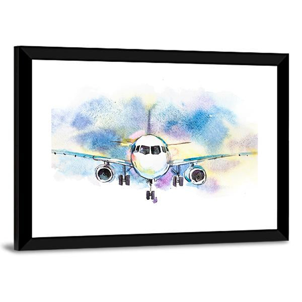 Aircraft Airplane Flying Canvas Wall Art-3 Horizontal-Gallery Wrap-25" x 16"-Tiaracle
