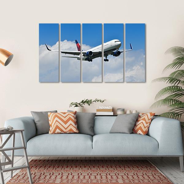 Aircraft Approach Canvas Wall Art-5 Horizontal-Gallery Wrap-22" x 12"-Tiaracle