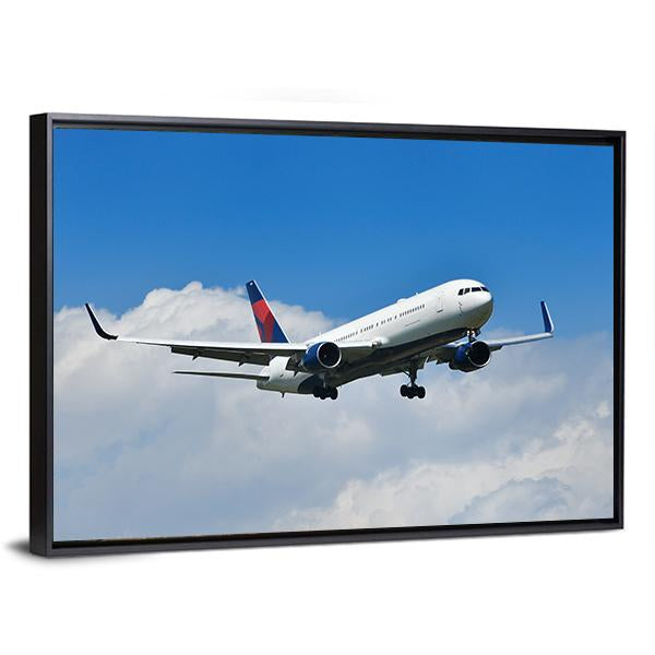 Aircraft Approach Canvas Wall Art-5 Horizontal-Gallery Wrap-22" x 12"-Tiaracle