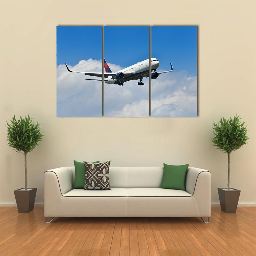 Aircraft Approach Canvas Wall Art-3 Horizontal-Gallery Wrap-37" x 24"-Tiaracle