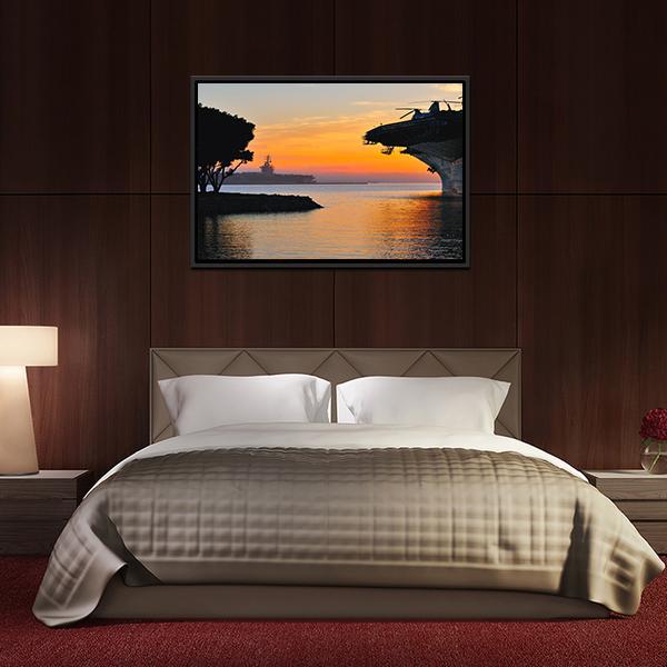 Aircraft Carrier Canvas Wall Art-3 Horizontal-Gallery Wrap-25" x 16"-Tiaracle