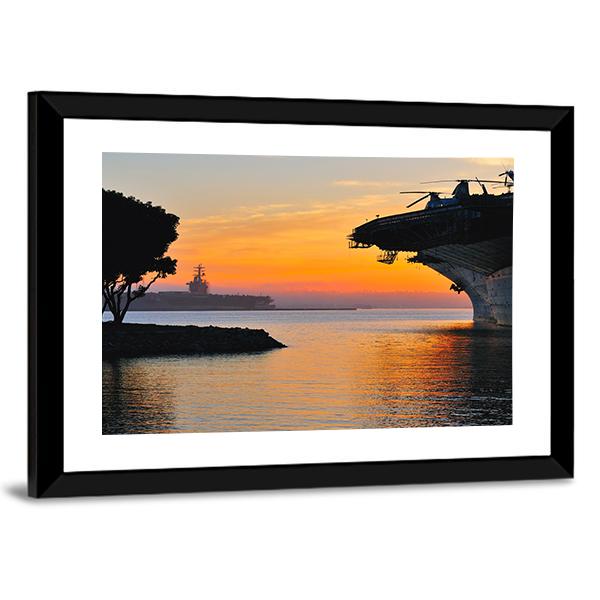 Aircraft Carrier Canvas Wall Art - Tiaracle