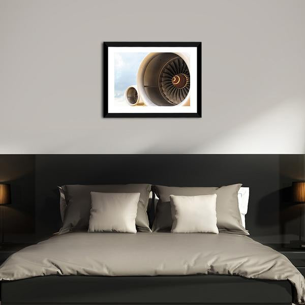 Airplane Engine Jet Canvas Wall Art-3 Horizontal-Gallery Wrap-25" x 16"-Tiaracle