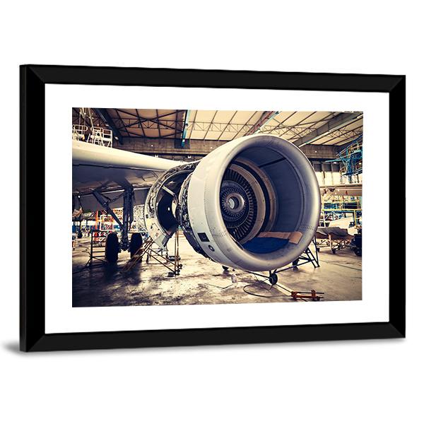 Airplane Engine Maintenance Canvas Wall Art-3 Horizontal-Gallery Wrap-25" x 16"-Tiaracle