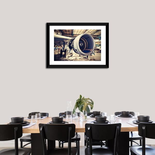 Airplane Engine Maintenance Canvas Wall Art-3 Horizontal-Gallery Wrap-25" x 16"-Tiaracle