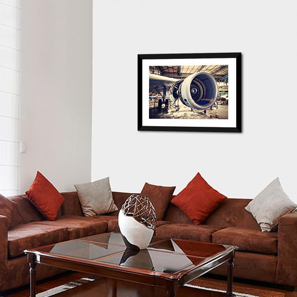 Airplane Engine Maintenance Canvas Wall Art-3 Horizontal-Gallery Wrap-25" x 16"-Tiaracle