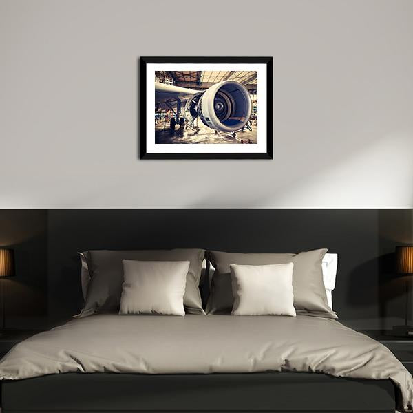 Airplane Engine Maintenance Canvas Wall Art-3 Horizontal-Gallery Wrap-25" x 16"-Tiaracle