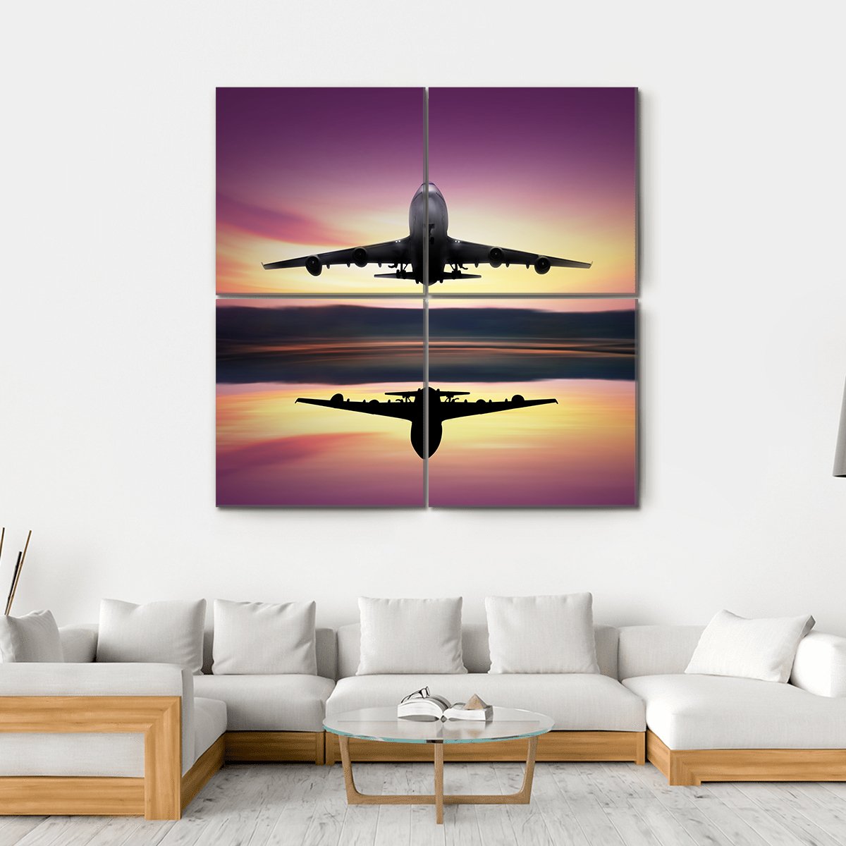 Airplane Wall Art, Set of 3, Collection: Snuggly Landing
