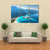 Airplane Flying Over Sea Canvas Wall Art-3 Horizontal-Gallery Wrap-37" x 24"-Tiaracle
